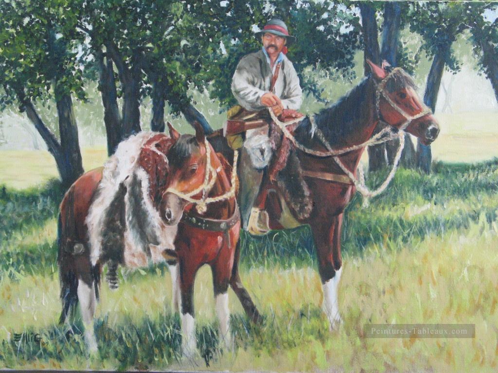 cowboy 6 Peintures à l'huile